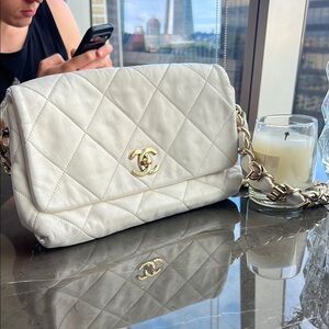 Chanel White Quilted Women's Bag